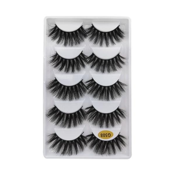 5 par falske øyevipper - 3D faux mink (G-508)