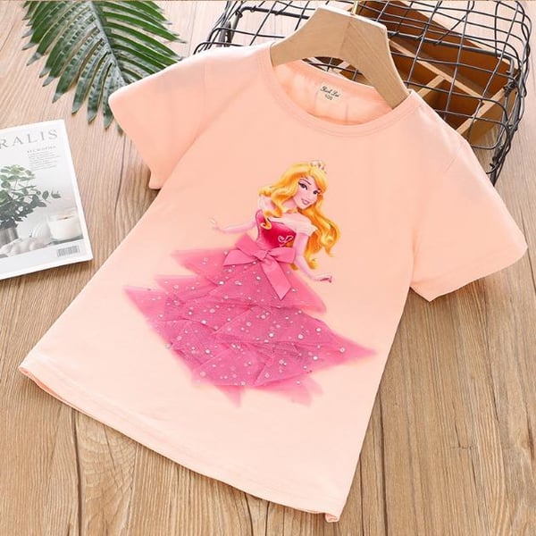 Princess summer T-shirts & trousers-Elsa-Belle-Rapunzel-Aurora