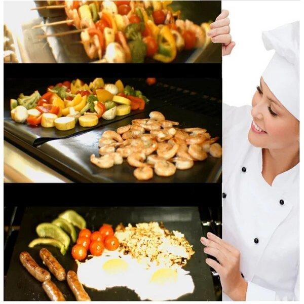 2 Pack Barbecue grill & oven mat non stick reusable baking mat
