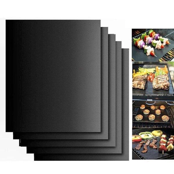 5-Pcs Barbecue grill & oven mat non stick reusable baking mat
