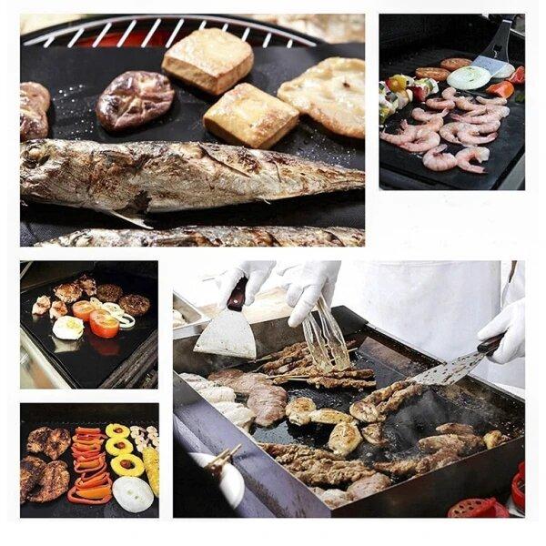 5-Pcs Barbecue grill & oven mat non stick reusable baking mat