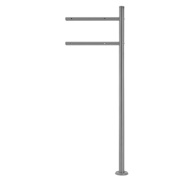 Sokkelbrevkasse med avisrum 37x37x11 cm antracit rustfrit stål ML design