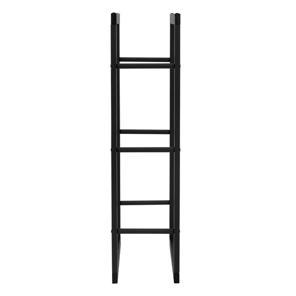 Polttopuuteline 100x100x25 cm musta metalli ML design