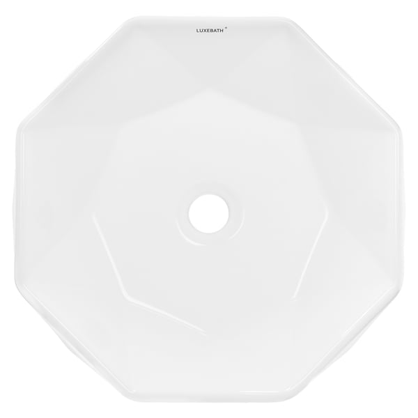 Håndvask inkl. afløbssæt uden overløb Ø 42x13,5 cm hvid keramik ML design