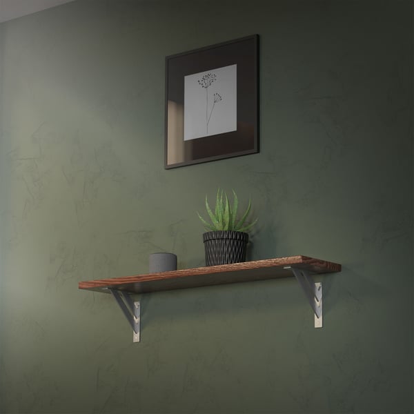 Hyllytelineet 2 kpl 180x180 mm hopea alumiini ML design