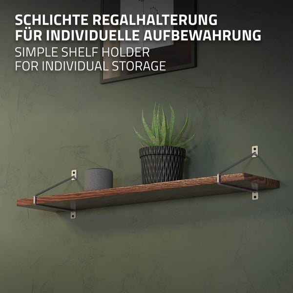 Hyllypidike hiusneula 2 kpl 22x18x2.3 cm teollinen metalli ML design