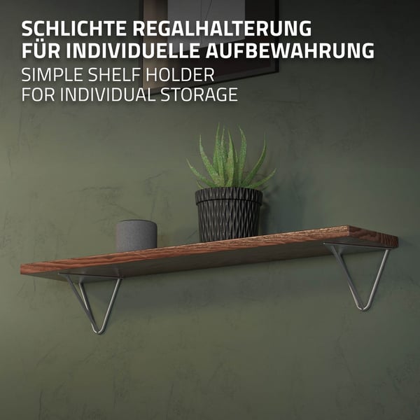 Hyldeknægt trekant 2 stk. 16x15,5x17 cm industrielt metal ML-design
