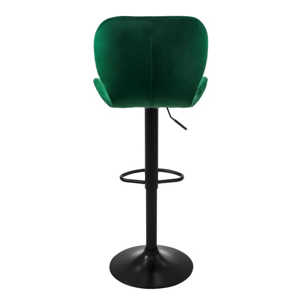 Baarijakkara 2 kpl vihreä samettipäällysteinen, selkänoja ja jalkatuki, korkeussäätö 59-79cm ML-Design