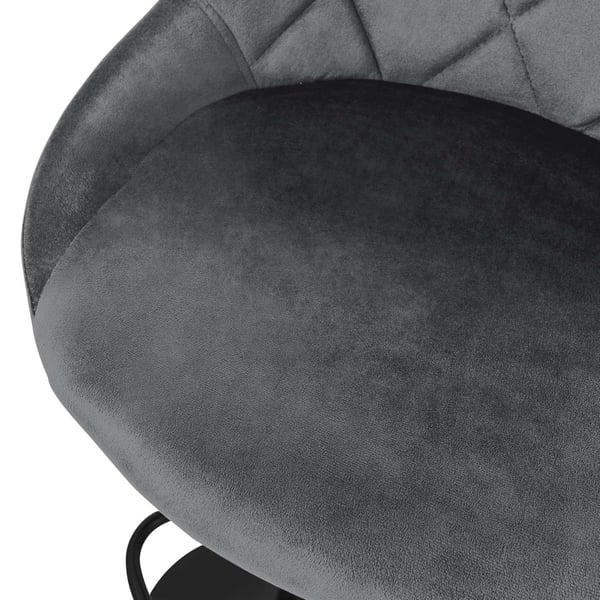 Baarijakkara 2 kpl harmaa samettipäällysteinen, selkänoja ja jalkatuki korkeussäädettävä 62-82cm ML-Design