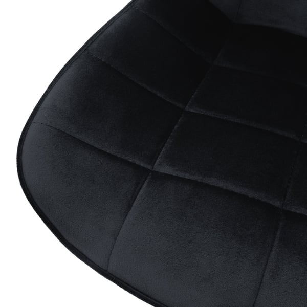 Toimistotuoli pyörillä musta samettipäällysteinen ja metallirunkoinen ML design