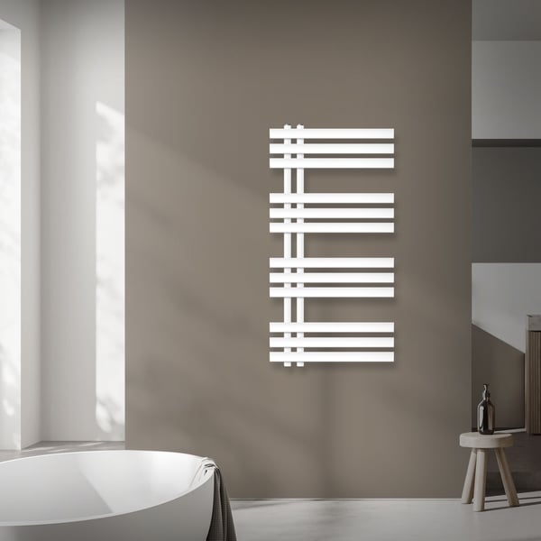 Design badeværelsesradiator Iron EM 500x1000 mm Hvid LuxeBath
