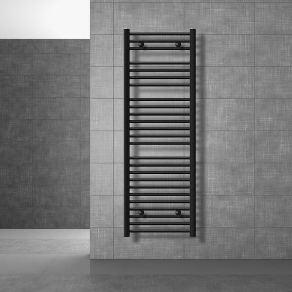 Badeværelsesradiator Radiator Sahara side tilslutning håndklædevarmer sort 50x150cm