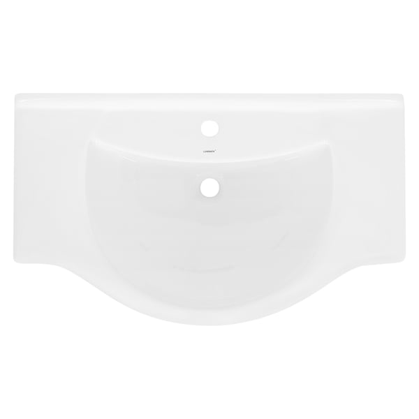 Tvättställ med bräddavlopp 86x51,5x21,5 cm vit keramik ML design