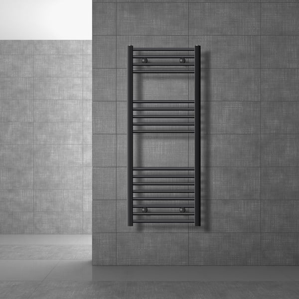Badeværelsesradiator Radiator Sahara håndklædevarmer med sidetilslutning antracit 50x120cm