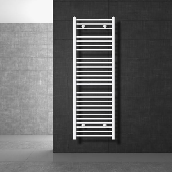Badeværelsesradiator Radiator Sahara side tilslutning håndklædevarmer hvid 50x150cm