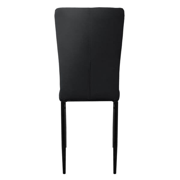Spisebordsstol sæt af 4 sorte med fløjlsbetræk og metalben Køkkenstol ML design