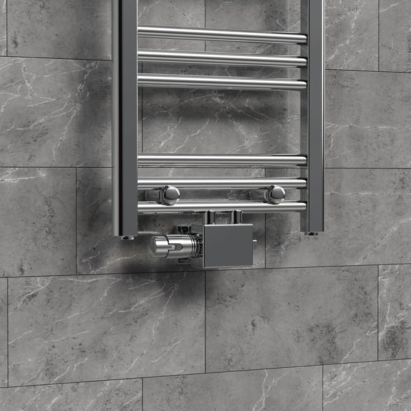 Ventil Armaturen Set Multiblock Chrome Universal inkl. Termostatkop LuxeBath