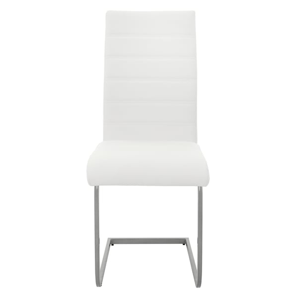 Sæt med 2 udhængte spisebordsstole med ryglæn i sort kunstlæder ML-Design
