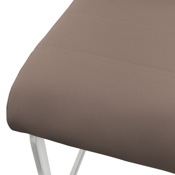 Sæt med 2 udhængte spisebordsstole med ryglæn i sort kunstlæder ML-Design