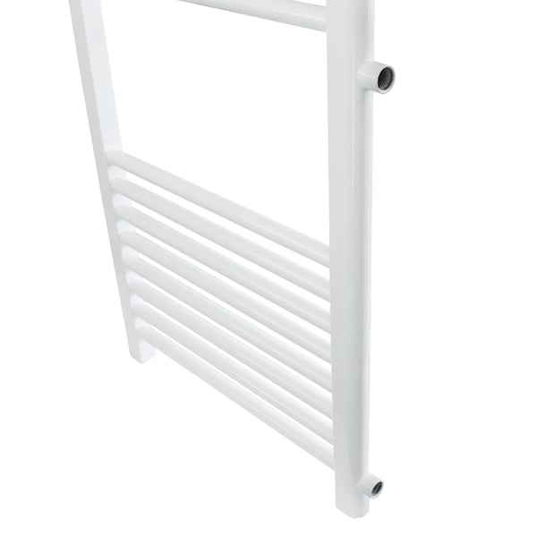 Badeværelsesradiator 600x1200 mm hvid lige med sidetilslutning LuxeBath