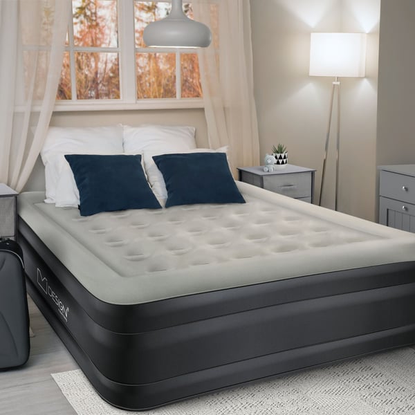 Luftmadras med indbygget luftpumpe til én person 196x97x47 cm ML-design