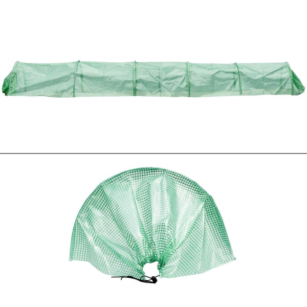 Filmtunnel 300x55x35 cm transparent/grøn lavet af PE-netfilm
