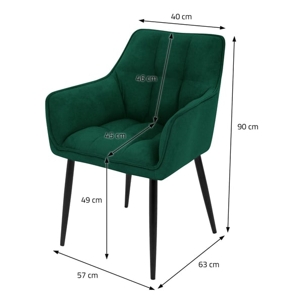 Sæt med 6 spisestuestole Stuestol Køkkenstol Lænestol Designstol