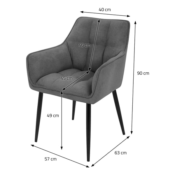 Sæt med 4 spisestuestole Stuestol Køkkenstol Lænestol Designstol