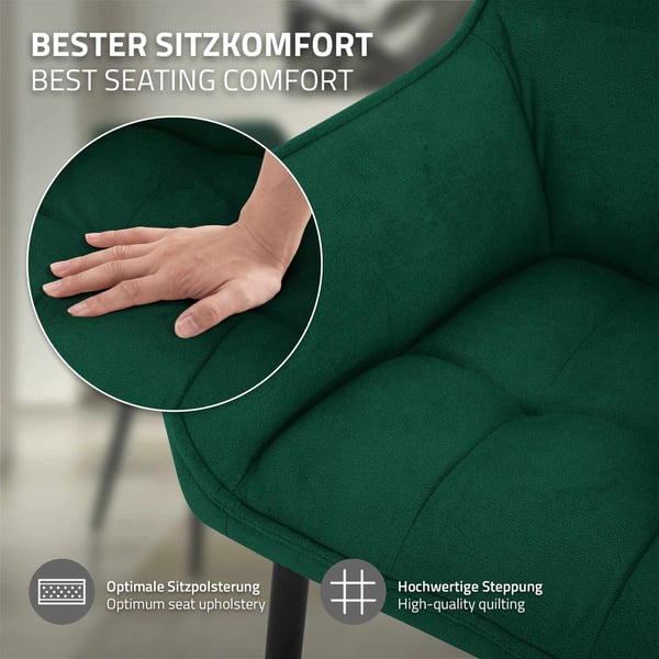Set om 2 matsalsstolar Vardagsrumsstol Köksstol Fåtölj Designstol