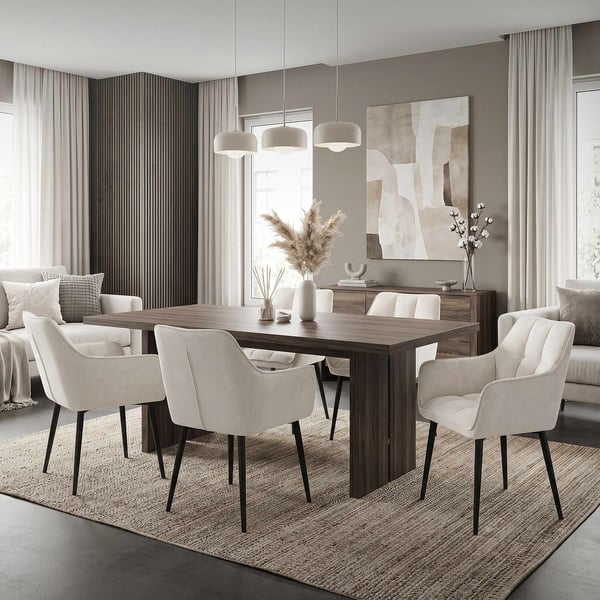 Uppsättning med 6 matsalsstolar Vardagsrumsstol Köksstol Fåtölj Designstol