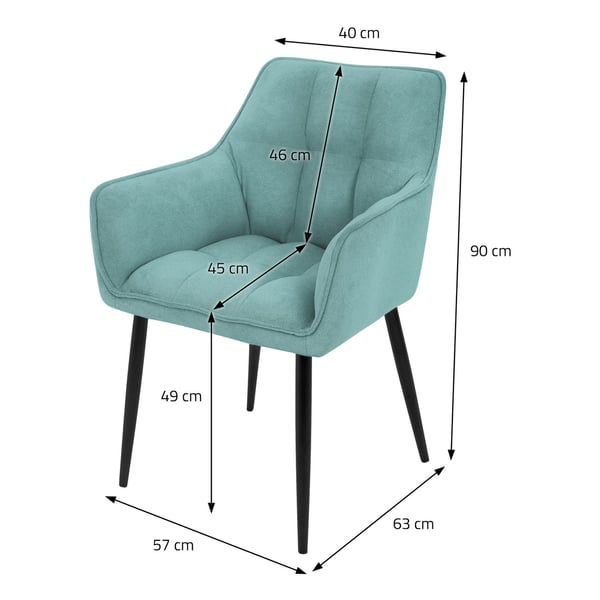 Sæt med 2 spisestuestole Stuestol Køkkenstol Lænestol Designstol