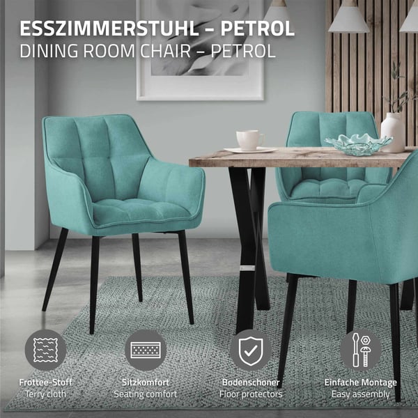 Uppsättning med 4 matsalsstolar Vardagsrumsstol Köksstol Fåtölj Designstol