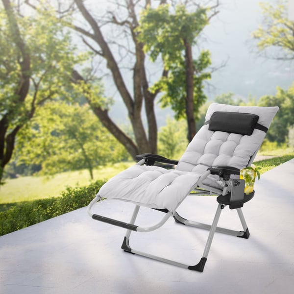 Sæt med 2 liggestole Solseng Relax liggestol Havestol sammenklappelig 120 kg