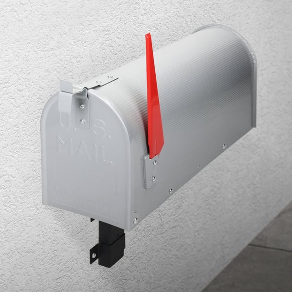 Seinäkiinnike Jalustan pidike US-postilaatikolle musta metalli ML design