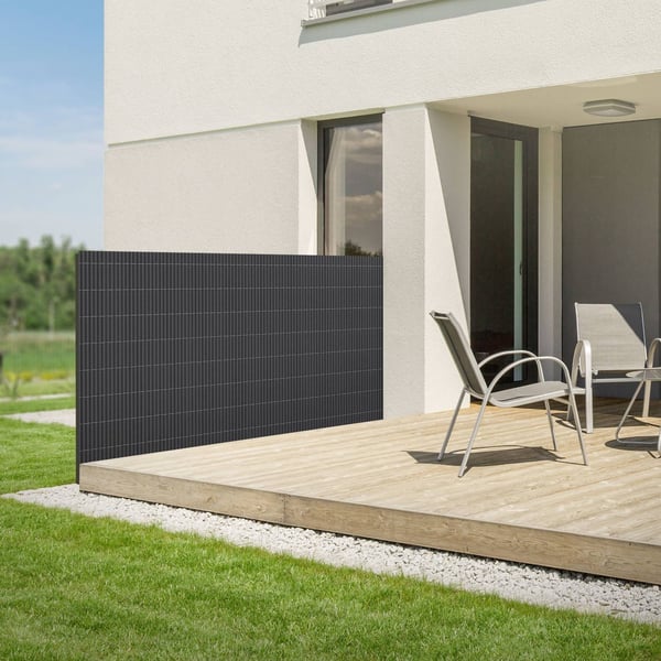 Privacy screen mat 120x400 cm privacy fence windbreak balcony screen PVC anthracite UV-resistant