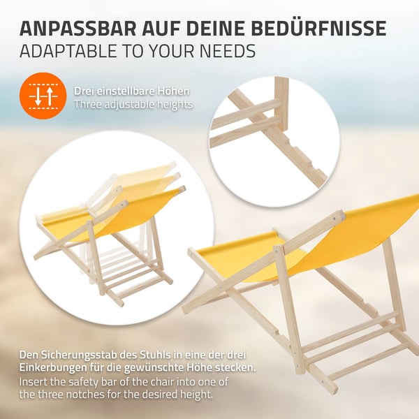 Sæt med 10 sammenklappelige liggestole i sort træ med justerbart ryglæn op til 120 kg solseng havestol strandseng