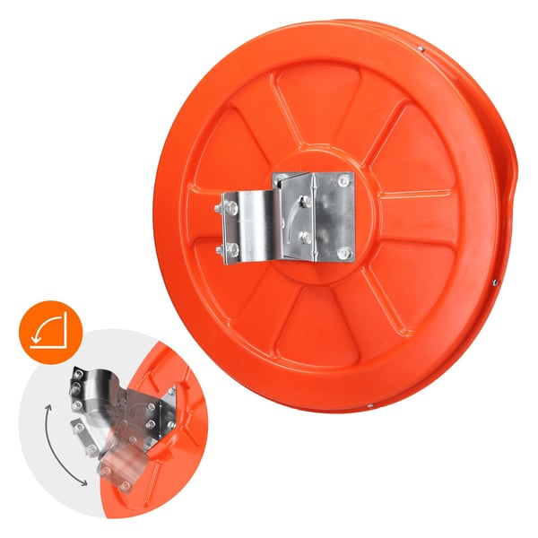 Liikennepeili Ø 30 cm kääntyvällä kiinnikkeellä Punainen