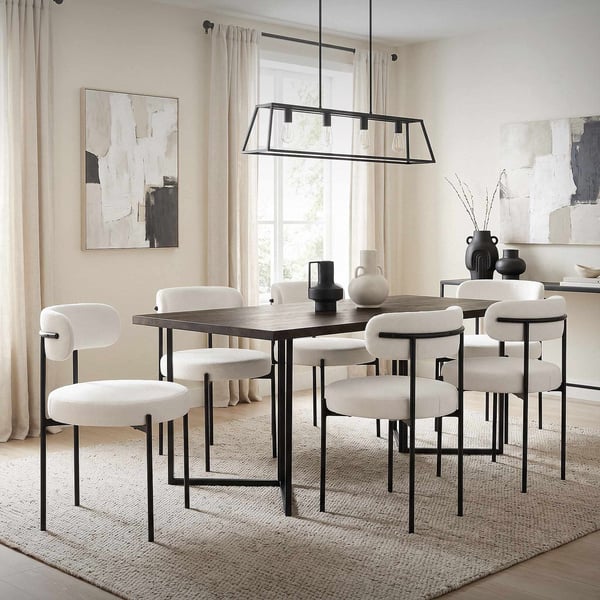 Matstol set om 2 med teddy tyg med ryggstöd vit Köksstol ML design