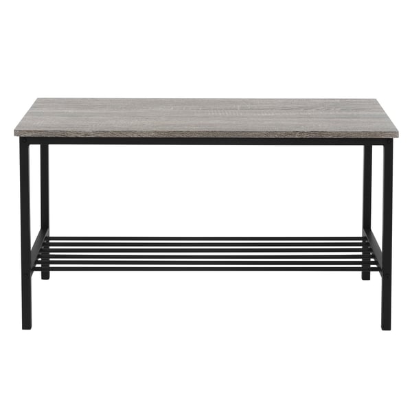 Spisestuesæt med bænk 4-delt med spisebord og stole egegråt stålstel ML-design