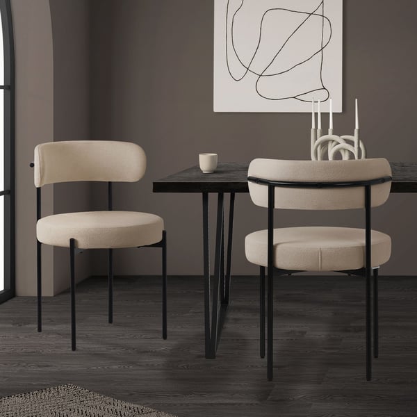 Ruokailutuoli 2 kpl nallekangas selkänojalla ruskea Keittiötuoli ML-Design