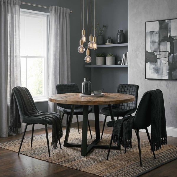 Matstol set om 2 svart med sammetsöverdrag och stålben Köksstol med ryggstöd ML design
