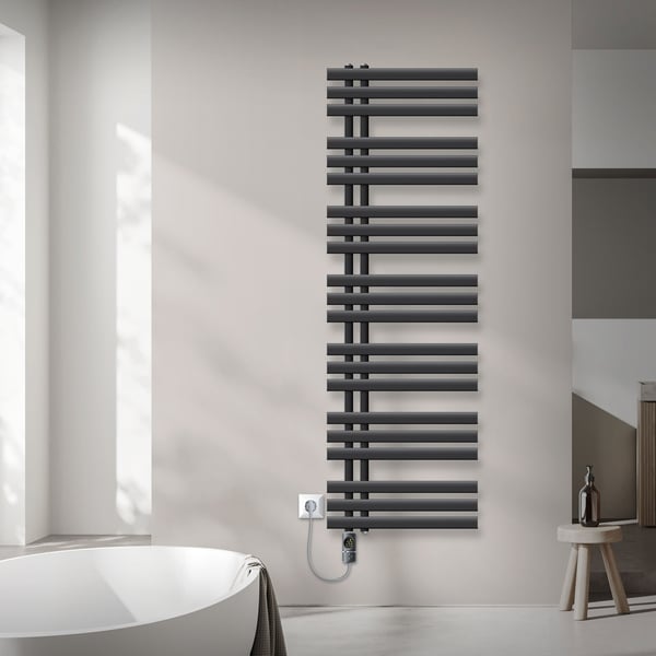Design badrumsradiator Järn EM 500x1600 mm antracit Luxe Bath