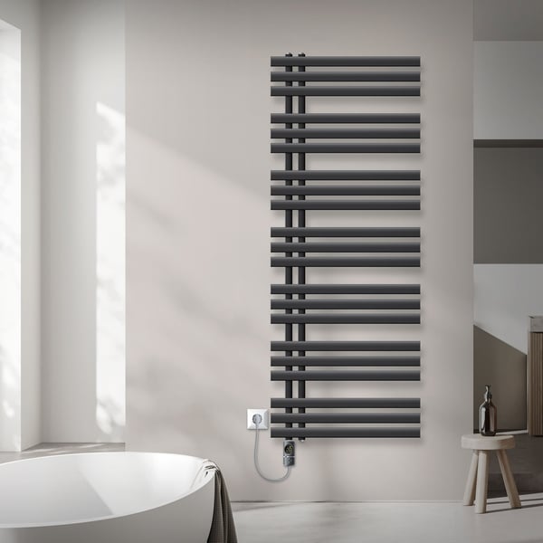 Design badeværelsesradiator Iron EM 600x1600 mm antracit Luxe Bath