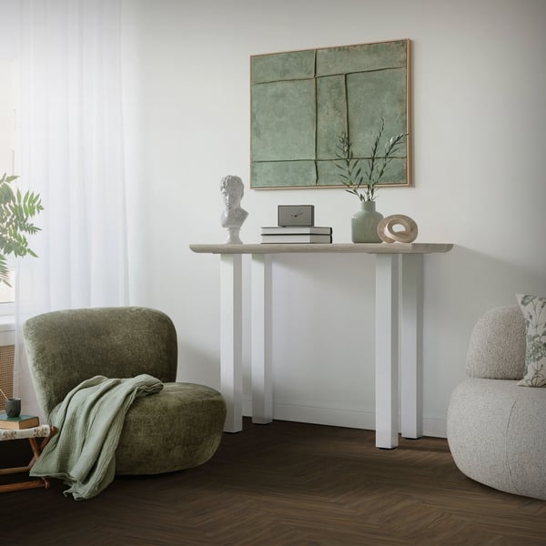 ML-Design sæt med 4 bordben I-Design 90 cm, blank hvid, pulverlakeret stål, kantet, profil 8x8 cm, højdejusterbare møbelben 1-4 cm, møbelben til