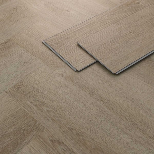 ML-Design Deluxe PVC-gulv, klikvinylplanker vinylgulv, 61cmx12,8cmx4,2mm, tykkelse 4,2mm, 4,68m²/60 planker, sildebensmørk eg, brun, trælook,