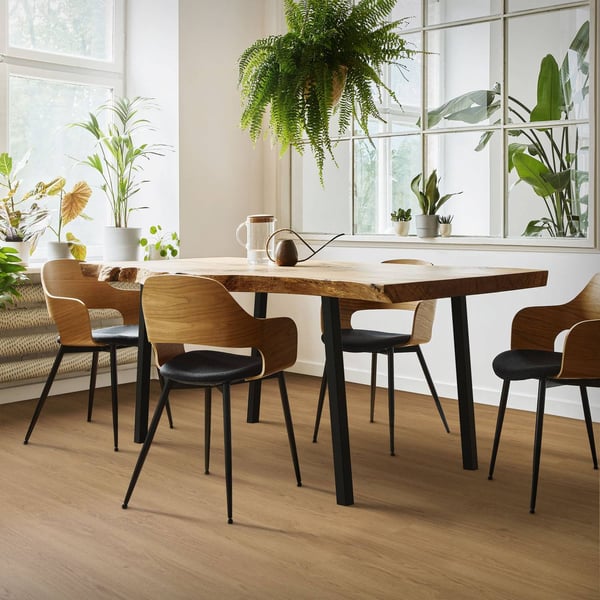 ML-Design sæt med 4 bordben vinklet 72 cm, blank sort, fremstillet af pulverlakeret stål, kantet, profil 4x4 cm, I-form, møbelben metal 96° hældning,