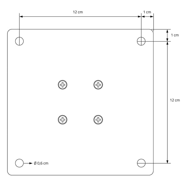ML-Design sæt med 4 bordben vinklet H:42 cm, blank sort, fremstillet af pulverlakeret stål, vinkelformet, profil 8x8 cm, I-form, møbelben metal 96°