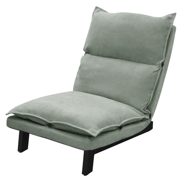 ML-Design gulvstol grågrøn, gulvstol polstret, justerbart ryglæn, hørbetræk, robust stålstel, sædepude gulvsofa gulvsæde gulvpude relax stol