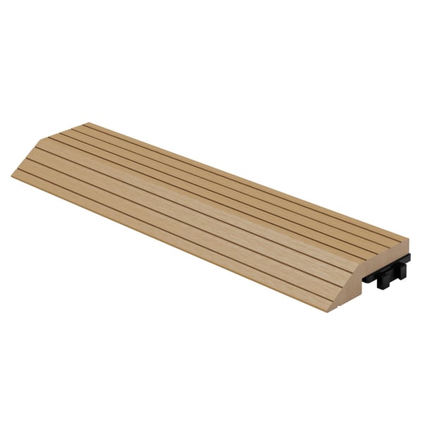 ML-Design WPC reunanauha suora teak terassilaatoille, 30x2x7,5 cm, puun näköinen, WPC-laattojen reunanauha kylkikaistale, jossa on