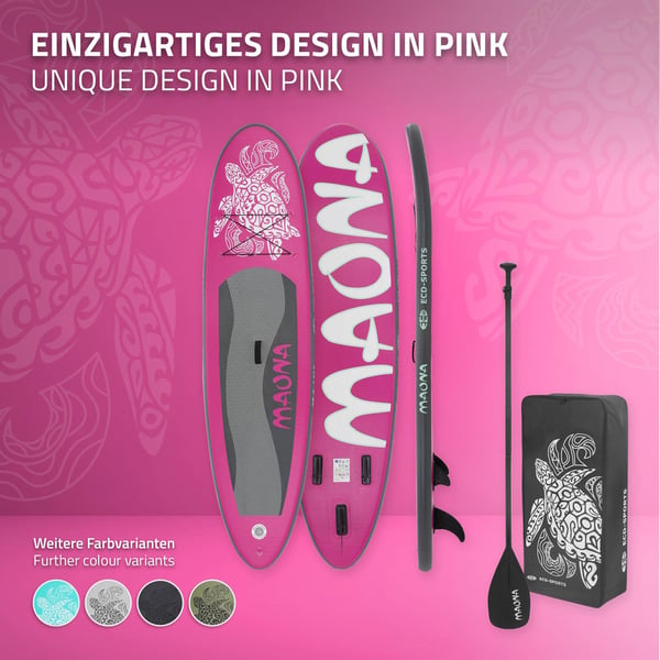 Puhallettava Stand Up Paddle Board Maona Pink Complete Set 308x76x10cm